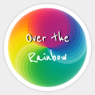 Over the Rainbow,neon color Sticker